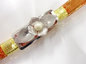 未使用品　パール帯留め・佐賀錦帯締めセット
